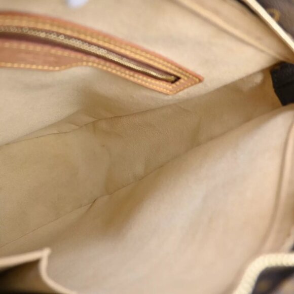 LOUIS VUITTON Logo Looping GM Shoulder Bag Monogram Leather Brown M51145 73ED287 - Picture 2 of 16